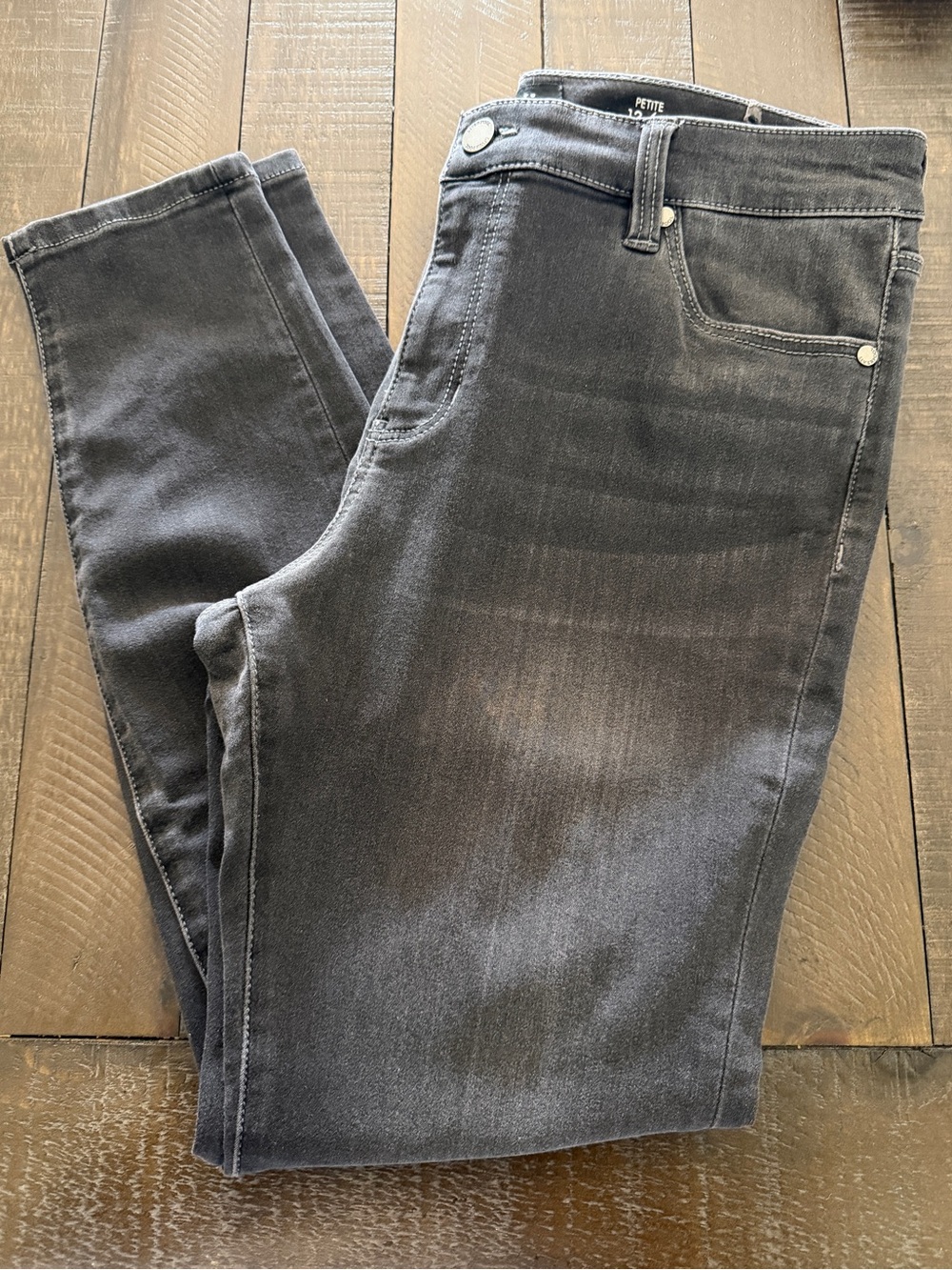 Liverpool Petite Black/Gray The Skinny Jeans 12/31P